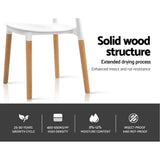 darrahopens Furniture > Dining Artiss Set of 4 Wooden Stackable Dining Chairs - White