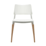 darrahopens Furniture > Dining Artiss Set of 4 Wooden Stackable Dining Chairs - White