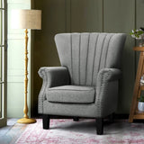 darrahopens Furniture > Dining Artiss Upholstered Fabric Armchair Accent Tub Chairs Modern seat Sofa Lounge Grey
