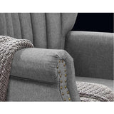 darrahopens Furniture > Dining Artiss Upholstered Fabric Armchair Accent Tub Chairs Modern seat Sofa Lounge Grey