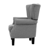 darrahopens Furniture > Dining Artiss Upholstered Fabric Armchair Accent Tub Chairs Modern seat Sofa Lounge Grey