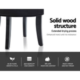 darrahopens Furniture > Dining Artiss Velvet Vanity Stool Backrest Stools Dressing Table Chair Makeup Bedroom Black