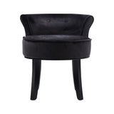 darrahopens Furniture > Dining Artiss Velvet Vanity Stool Backrest Stools Dressing Table Chair Makeup Bedroom Black