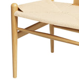 Darrahopens Furniture > Dining Artiss Wishbone Dining Chairs Ratter Seat Solid Wood Frame Cafe Lounge Chair