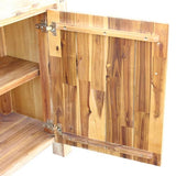 darrahopens Furniture > Dining Buffet Sideboard in Oak Colour Constructed with Solid Acacia Wooden Frame Storage Cabinet with Drawers