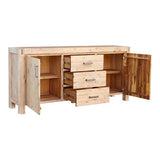 darrahopens Furniture > Dining Buffet Sideboard in Oak Colour Constructed with Solid Acacia Wooden Frame Storage Cabinet with Drawers