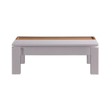 darrahopens Furniture > Dining Coffee Table High Gloss Finish Lift Up Top MDF White Ash Colour Interior Storage