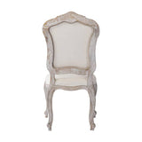darrahopens Furniture > Dining Dining Chair Linen Fabric Beige Oak Wood White Washed Finish