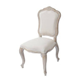 darrahopens Furniture > Dining Dining Chair Linen Fabric Beige Oak Wood White Washed Finish