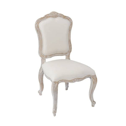 darrahopens Furniture > Dining Dining Chair Linen Fabric Beige Oak Wood White Washed Finish