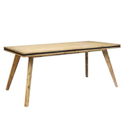 darrahopens Furniture > Dining Dining Table 180cm Medium Size Solid Acacia Wooden Frame in Silver Brush Colour