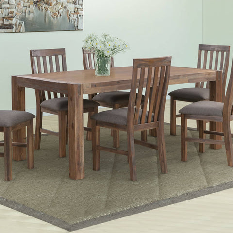 darrahopens Furniture > Dining Dining Table 180cm Medium Size with Solid Acacia Wooden Base in Chocolate Colour