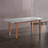 darrahopens Furniture > Dining Dining Table White Top High Glossy Wooden Base