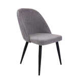 Darrahopens Furniture > Dining Erin Dining Chair Set of 8 Fabric Seat with Metal Frame - Fog