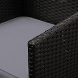 darrahopens Furniture > Dining Gardeon 5 Piece Wicker Outdoor Dining Set - Black