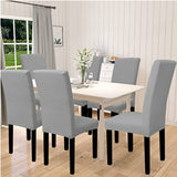 Darrahopens Furniture > Dining GOMINIMO 6pcs Dining Chair Slipcovers/ Protective Covers (Silver Grey) GO-DCS-100-RDT
