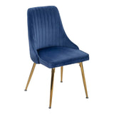 Darrahopens Furniture > Dining Grey Rectangular Wooden Table with Navy Velvet Chairs Dining Set