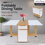 Darrahopens Furniture > Dining Home Master Folding Dining Table Lockable Wheels Various Fold Modes 135 x 74cm