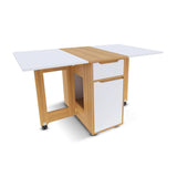 Darrahopens Furniture > Dining Home Master Folding Dining Table Lockable Wheels Various Fold Modes 135 x 74cm