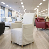 Darrahopens Furniture > Dining Ixora  Dining Chair Set of 10 Fabric Slipcover French Provincial Carver Timber