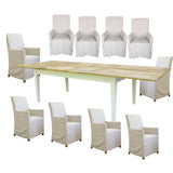 Darrahopens Furniture > Dining Lavasa 11pc Dining Set Extendable Mango Wood Table 170-250cm 10 Carver Chair