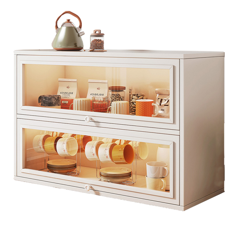 Darrahopens Furniture > Dining NEW Kitchen Acrylic Cup Storage Cabinet, Table Top Cup Storage Box, Tea Cup Rack