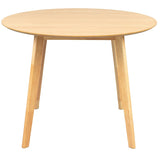 Darrahopens Furniture > Dining Oscar 5pc Dining Set 100cm Round Table 4 Chair Fabric Seat Scandinavian Style