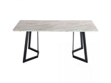 Darrahopens Furniture > Dining Rectangular Marble-Effect Table