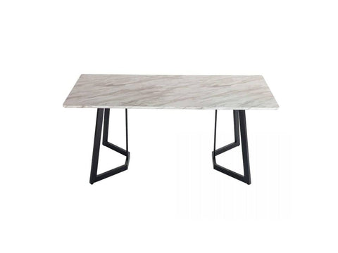Darrahopens Furniture > Dining Rectangular Marble-Effect Table