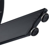 Darrahopens Furniture > Dining Round Marble-Effect Table - Black