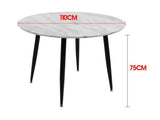 Darrahopens Furniture > Dining Round MDF Marbling Dining Table
