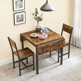 Darrahopens Furniture > Dining VASAGLE Folding Dining Table Drop Leaf Extendable Brown