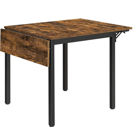 Darrahopens Furniture > Dining VASAGLE Folding Dining Table Drop Leaf Extendable Brown