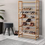 darrahopens Furniture > Living Room Artiss 10-Tier Bamboo Shoe Rack Wooden Shelf Stand Storage Organizer