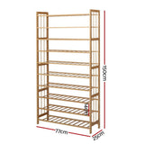 darrahopens Furniture > Living Room Artiss 10-Tier Bamboo Shoe Rack Wooden Shelf Stand Storage Organizer