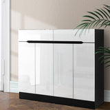 darrahopens Furniture > Living Room Artiss 120cm Shoe Cabinet Shoes Storage Rack High Gloss Cupboard Shelf Drawers