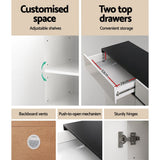 darrahopens Furniture > Living Room Artiss 120cm Shoe Cabinet Shoes Storage Rack High Gloss Cupboard Shelf Drawers
