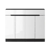 darrahopens Furniture > Living Room Artiss 120cm Shoe Cabinet Shoes Storage Rack High Gloss Cupboard Shelf Drawers