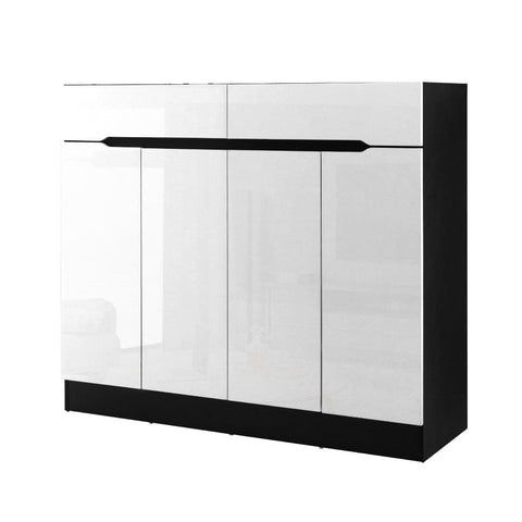 darrahopens Furniture > Living Room Artiss 120cm Shoe Cabinet Shoes Storage Rack High Gloss Cupboard Shelf Drawers