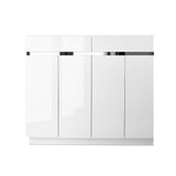 darrahopens Furniture > Living Room Artiss 120cm Shoe Cabinet Shoes Storage Rack High Gloss Cupboard White Drawers