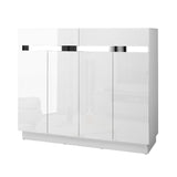darrahopens Furniture > Living Room Artiss 120cm Shoe Cabinet Shoes Storage Rack High Gloss Cupboard White Drawers