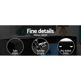 darrahopens Furniture > Living Room Artiss 130cm RGB LED TV Stand Cabinet Entertainment Unit Gloss Furniture Black