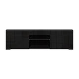 darrahopens Furniture > Living Room Artiss 130cm RGB LED TV Stand Cabinet Entertainment Unit Gloss Furniture Black
