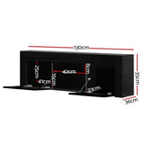 darrahopens Furniture > Living Room Artiss 130cm RGB LED TV Stand Cabinet Entertainment Unit Gloss Furniture Black