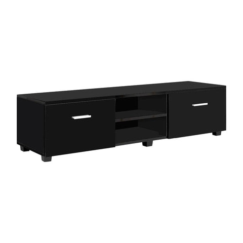 darrahopens Furniture > Living Room Artiss 140cm High Gloss TV Cabinet Stand Entertainment Unit Storage Shelf Black