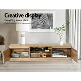 darrahopens Furniture > Living Room Artiss 160CM TV Stand Entertainment Unit Lowline Storage Cabinet Wooden
