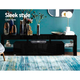darrahopens Furniture > Living Room Artiss 189cm RGB LED TV Stand Cabinet Entertainment Unit Gloss Furniture Drawers Tempered Glass Shelf Black