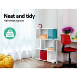 darrahopens Furniture > Living Room Artiss 3 Tier Zig Zag Bookshelf - White