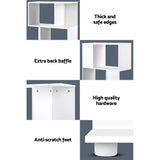 darrahopens Furniture > Living Room Artiss 3 Tier Zig Zag Bookshelf - White