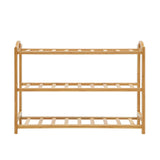 darrahopens Furniture > Living Room Artiss 3 Tiers Bamboo Shoe Rack Storage Organiser Wooden Shelf Stand Shelves